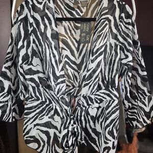 Stylish Zebra Print Women's Top